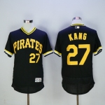 Men's Pittsburgh Pirates #27 Jung-ho Kang Black Pullover 2016 Flexbase Majestic Baseball Jersey