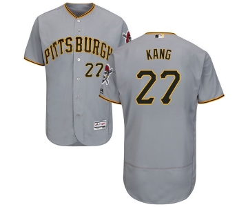 Men's Pittsburgh Pirates #27 Jung-ho Kang Gray Road 2016 Flexbase Majestic Baseball Jersey