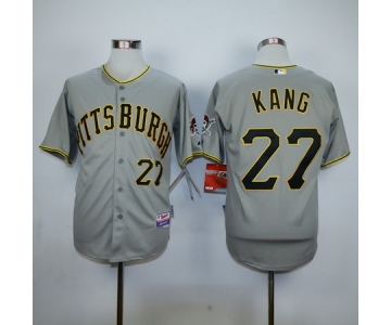 Men's Pittsburgh Pirates #27 Jung-ho Kang Gray Road Cool Base Baseball Jersey