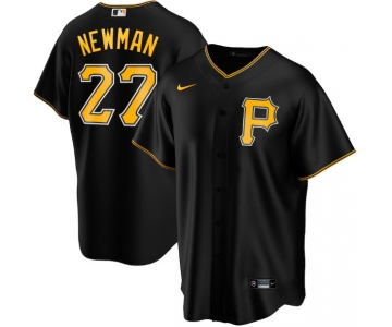 Men's Pittsburgh Pirates #27 Kevin Newman Black Cool Base Stitched Jersey