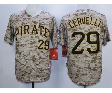 Men's Pittsburgh Pirates #29 Francisco Cervelli Alternate Camo Jersey