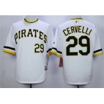 Men's Pittsburgh Pirates #29 Francisco Cervelli White Pullover Jersey