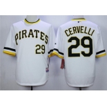 Men's Pittsburgh Pirates #29 Francisco Cervelli White Pullover Jersey