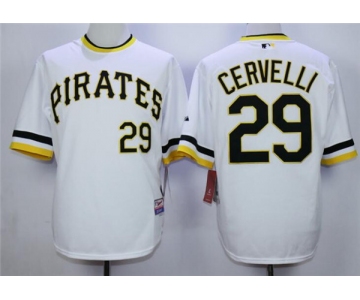 Men's Pittsburgh Pirates #29 Francisco Cervelli White Pullover Jersey