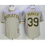 Men's Pittsburgh Pirates #39 Dave Parker Gray Pullover Stitched MLB Majestic Cooperstown Collection Jersey