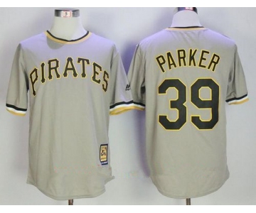 Men's Pittsburgh Pirates #39 Dave Parker Gray Pullover Stitched MLB Majestic Cooperstown Collection Jersey