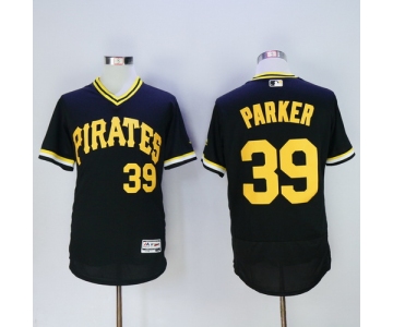 Men's Pittsburgh Pirates #39 Dave Parker Retired Black Pullover 2016 Flexbase Majestic Baseball Jersey