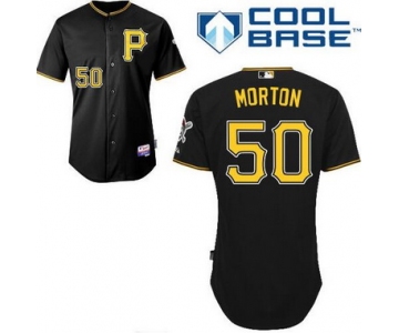 Men's Pittsburgh Pirates #50 Jameson Taillon Black Cool Base Baseball Jersey