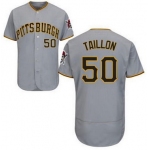 Men's Pittsburgh Pirates #50 Jameson Taillon Gray Road 2016 Flexbase Majestic Baseball Jersey