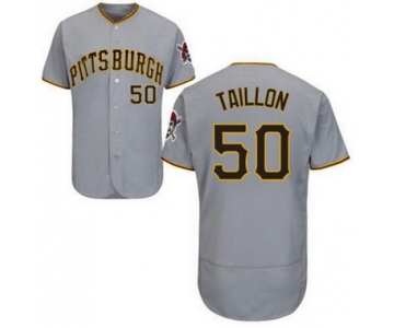 Men's Pittsburgh Pirates #50 Jameson Taillon Gray Road 2016 Flexbase Majestic Baseball Jersey