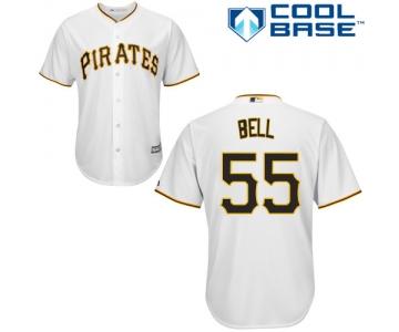 Men's Pittsburgh Pirates #55 Josh Bell White Cool Base Stitched Baseball Jersey