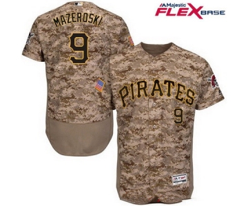 Men's Pittsburgh Pirates #9 Bill Mazeroski Camo Alternate Stitched MLB Majestic Flex Base Jersey