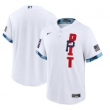 Men's Pittsburgh Pirates Blank 2021 White All-Star Cool Base Stitched MLB Jersey