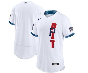 Men's Pittsburgh Pirates Blank 2021 White All-Star Flex Base Stitched MLB Jersey