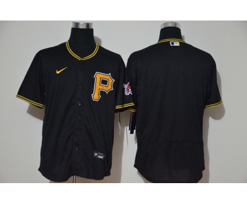 Men's Pittsburgh Pirates Blank Black Stitched MLB Flex Base Nike Jersey