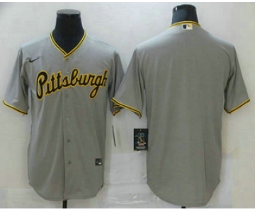 Men's Pittsburgh Pirates Blank Grey Stitched MLB Cool Base Nike Jersey