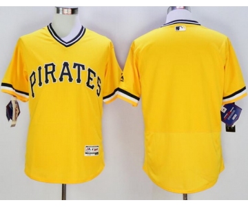 Men's Pittsburgh Pirates Blank Yellow Flexbase 2016 MLB Player Jersey