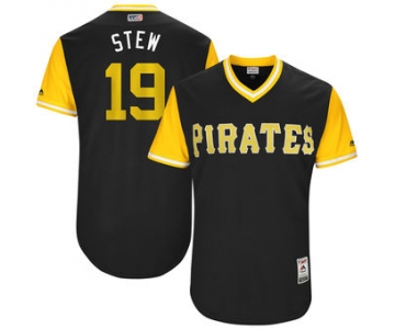 Men's Pittsburgh Pirates Chris Stewart Stew Majestic Black 2017 Players Weekend Authentic Jersey