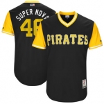 Men's Pittsburgh Pirates Ivan Nova Super Nova Majestic Black 2017 Players Weekend Authentic Jersey