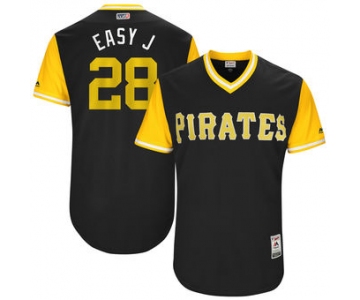 Men's Pittsburgh Pirates John Jaso Easy J Majestic Black 2017 Players Weekend Authentic Jersey
