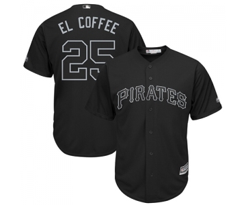 Pirates #25 Gregory Polanco Black El Coffee Players Weekend Cool Base Stitched Baseball Jersey