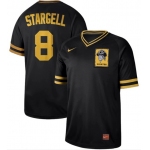 Pirates #8 Willie Stargell Black Authentic Cooperstown Collection Stitched Baseball Jersey