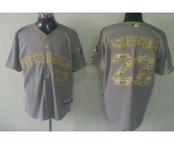 Pittsburgh Pirates #22 Andrew McCutchen Gray With Camo Jersey