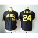Pittsburgh Pirates #24 Barry Bonds 1986 Black Throwback Jersey