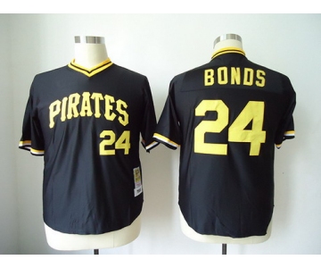 Pittsburgh Pirates #24 Barry Bonds 1986 Black Throwback Jersey