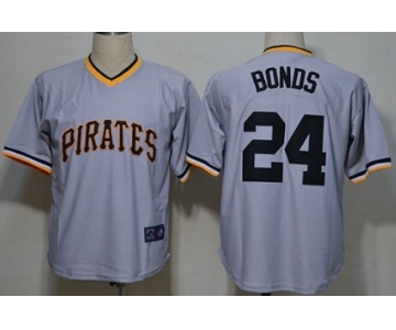 Pittsburgh Pirates #24 Barry Bonds Gray Throwback Jersey