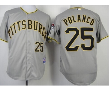 Pittsburgh Pirates #25 Gregory Polanco Gray Jersey