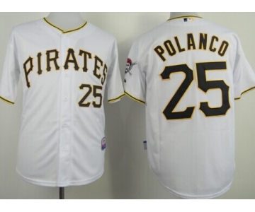 Pittsburgh Pirates #25 Gregory Polanco White Jersey