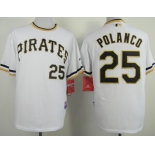 Pittsburgh Pirates #25 Gregory Polanco White Pullover Cool Base Jersey