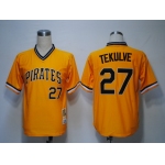 Pittsburgh Pirates #27 Kent Tekulve 1979 Yellow Throwback Jersey