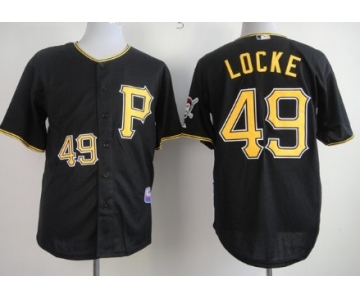 Pittsburgh Pirates #49 Jeff Locke Black Jersey