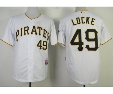 Pittsburgh Pirates #49 Jeff Locke White Jersey