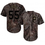 Pittsburgh Pirates #55 Josh Bell Camo Realtree Collection Cool Base Stitched MLB Jersey