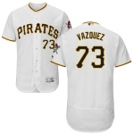 Pittsburgh Pirates 73 Felipe Vazquez White Flexbase Authentic Collection Stitched Baseball Jersey