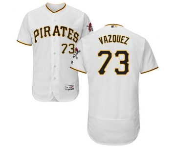 Pittsburgh Pirates 73 Felipe Vazquez White Flexbase Authentic Collection Stitched Baseball Jersey