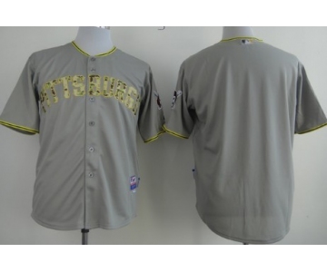 Pittsburgh Pirates Blank Gray With Camo Jersey