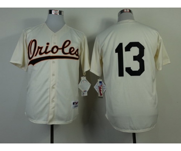 Baltimore Orioles #13 Manny Machado 1954 Cream Jersey