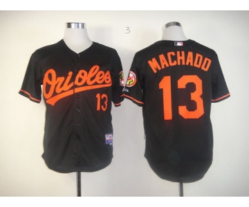 Baltimore Orioles #13 Manny Machado Black Jersey