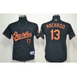 Baltimore Orioles #13 Manny Machado Black Kids Jersey