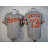 Baltimore Orioles #13 Manny Machado Gray Jersey