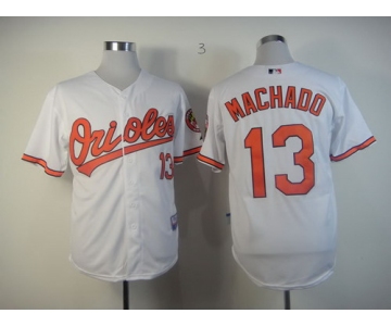 Baltimore Orioles #13 Manny Machado White Jersey