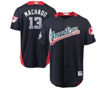 Men's American League #13 Manny Machado Majestic Navy 2018 MLB All-Star Game Home Run Derby Player Jersey