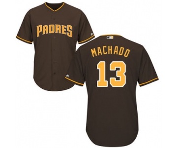 Men's San Diego Padres #13 Manny Machado Brown New Cool Base Stitched Baseball Jersey