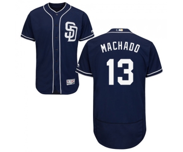 Men's San Diego Padres #13 Manny Machado Navy Blue Flexbase Authentic Collection Stitched Baseball Jersey