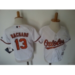 Toddler Baltimore Orioles #13 Manny Machado White Home MLB Majestic Baseball Jersey