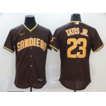 Men's San Diego Padres #23 Fernando Tatis Jr. Brown Pinstripe Stitched MLB Flex Base Nike Jersey